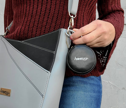 Mini Round Travel Jewelry Keychain Case