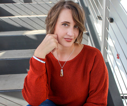 Wild Cat Spotted Montana Agate Angular Necklace