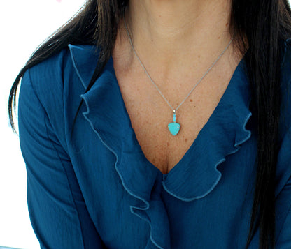 Natural Teal Chrysocolla Druzy Paraiba Topaz Necklace