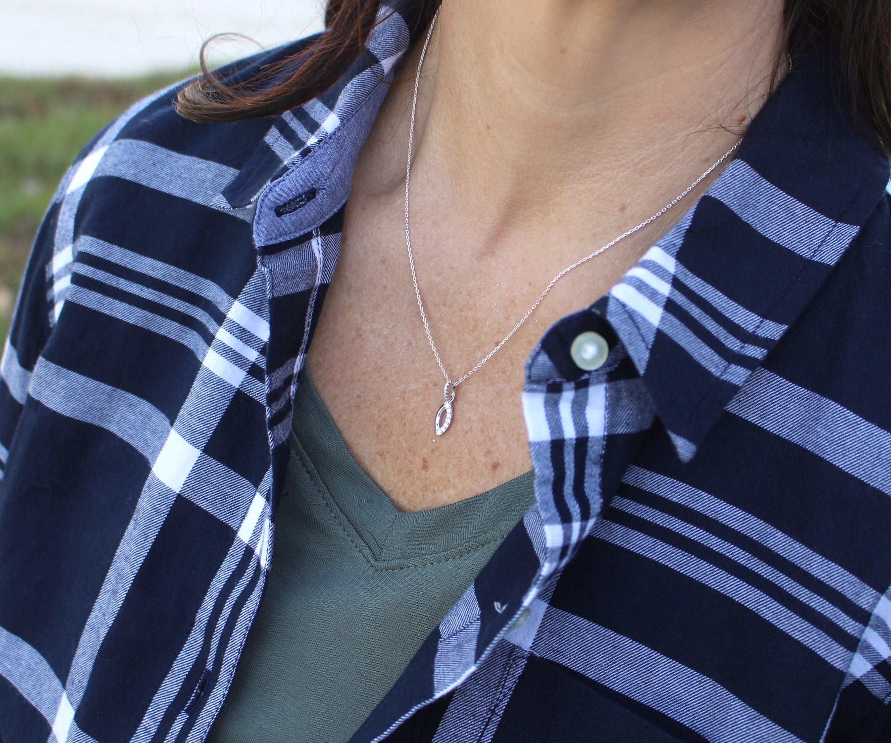 Mini Marquise Pavé Crystal Gold Necklace