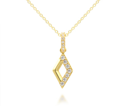 Mini Diamond Pavé Crystal Gold Necklace