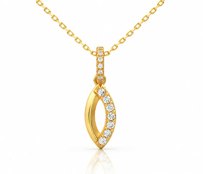 Collar dorado con cristales pavé y marquesa en miniatura