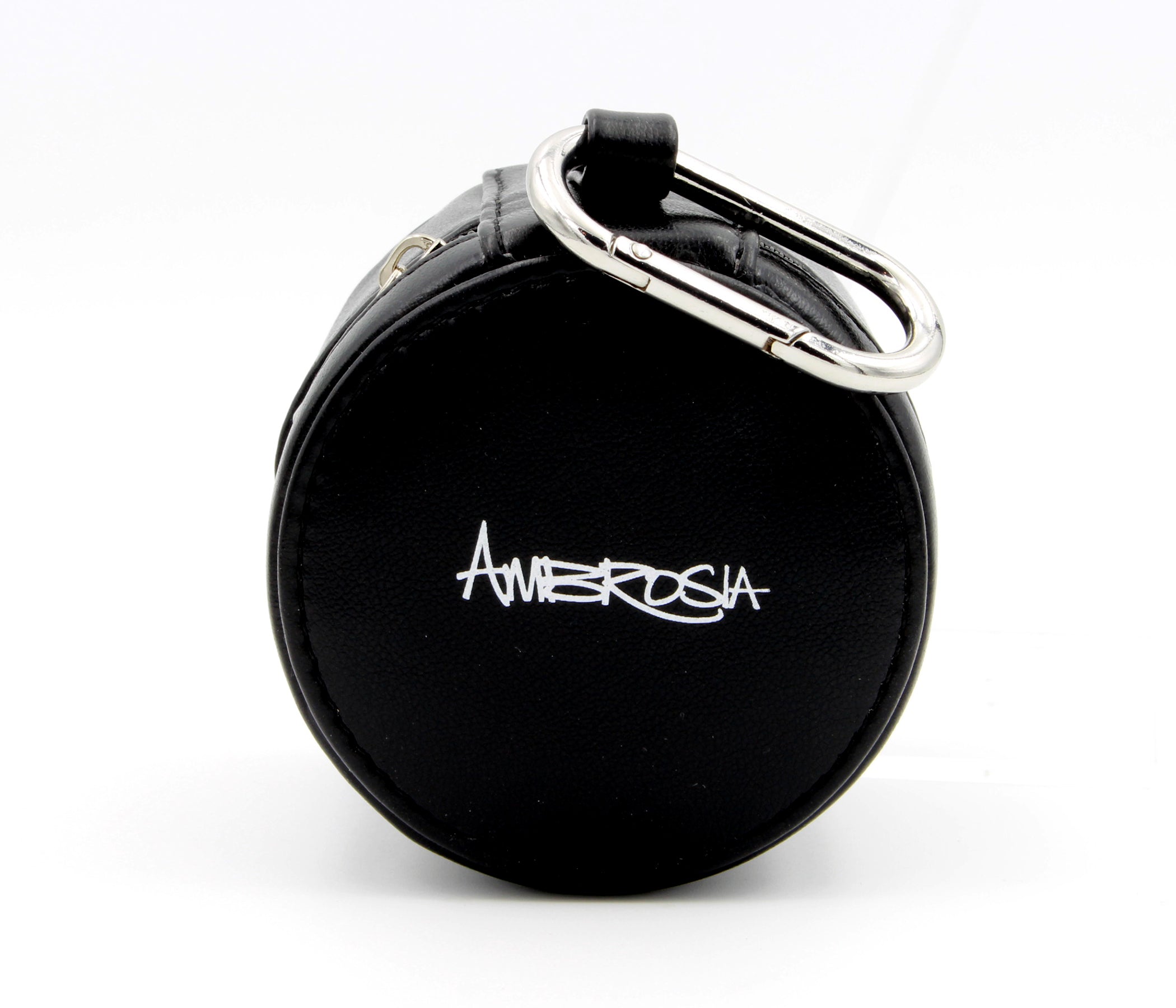 Small Round Travel Jewelry Keychain Case