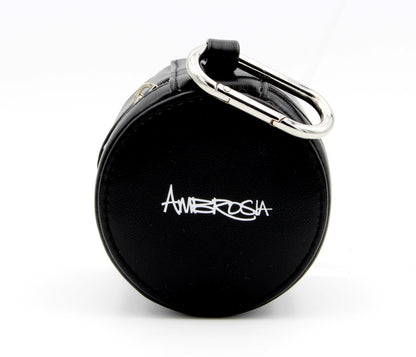 Small Round Travel Jewelry Keychain Case