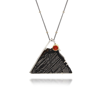 Sunrise Over the Mountain Meteorite Necklace