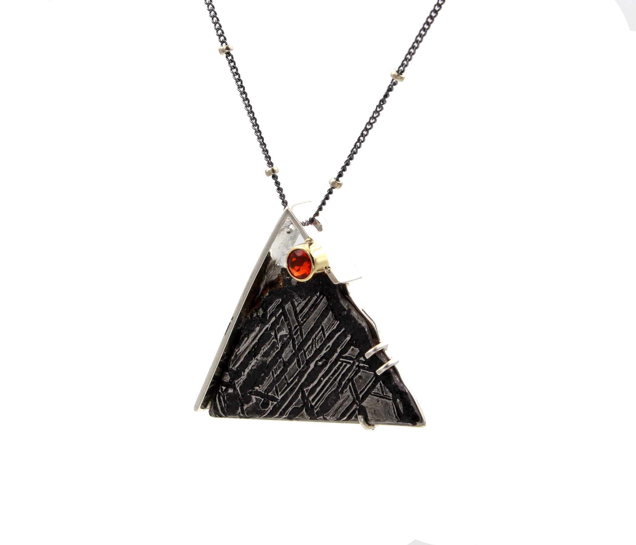 Sunrise Over the Mountain Meteorite Necklace