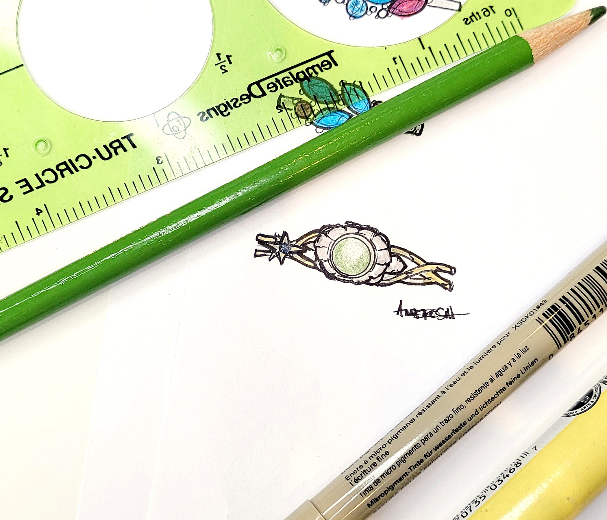 Jadeite Turtle North Star Gold Ring