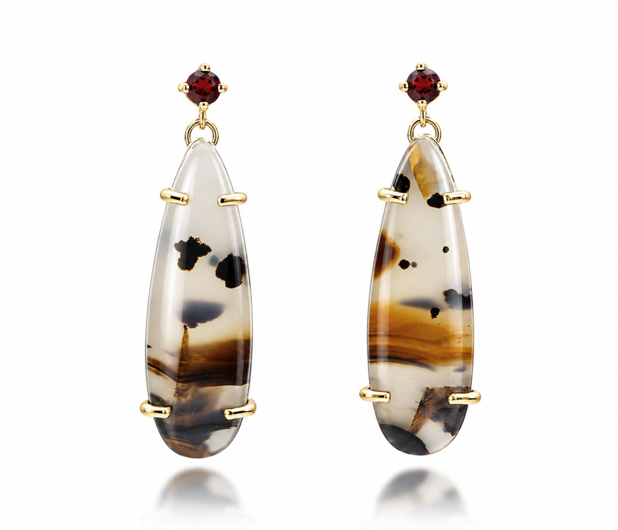 Wild Cat Montana Agate Freeform Jewelry Set