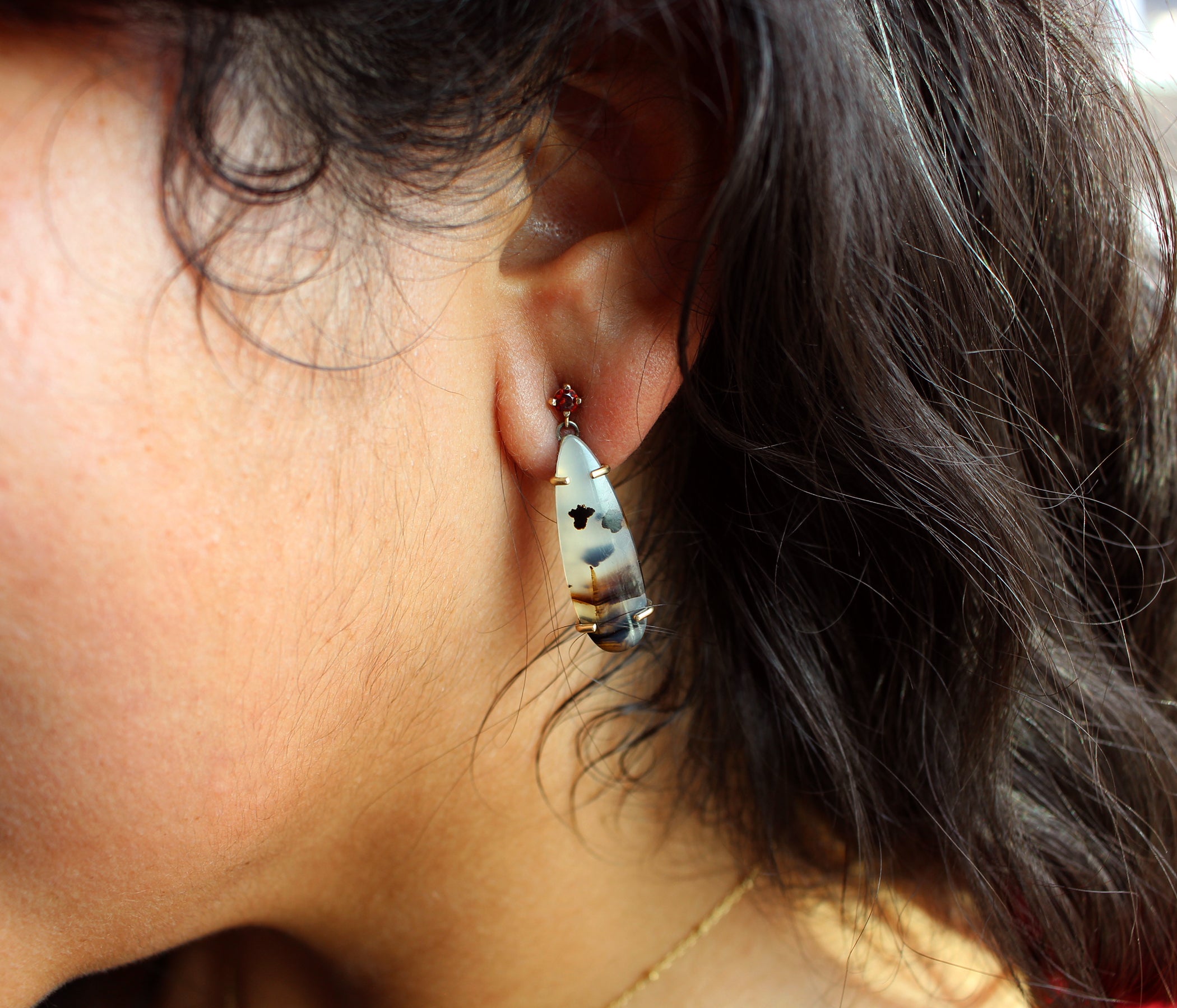 Wild Cat Montana Agate Freeform Jewelry Set