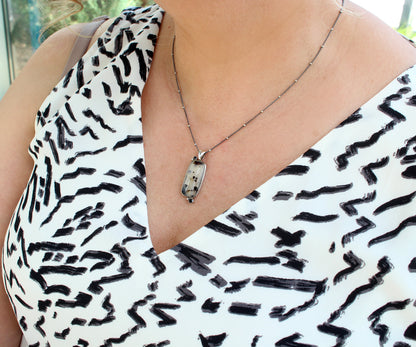 Wild Cat Spotted Montana Agate Onyx Necklace