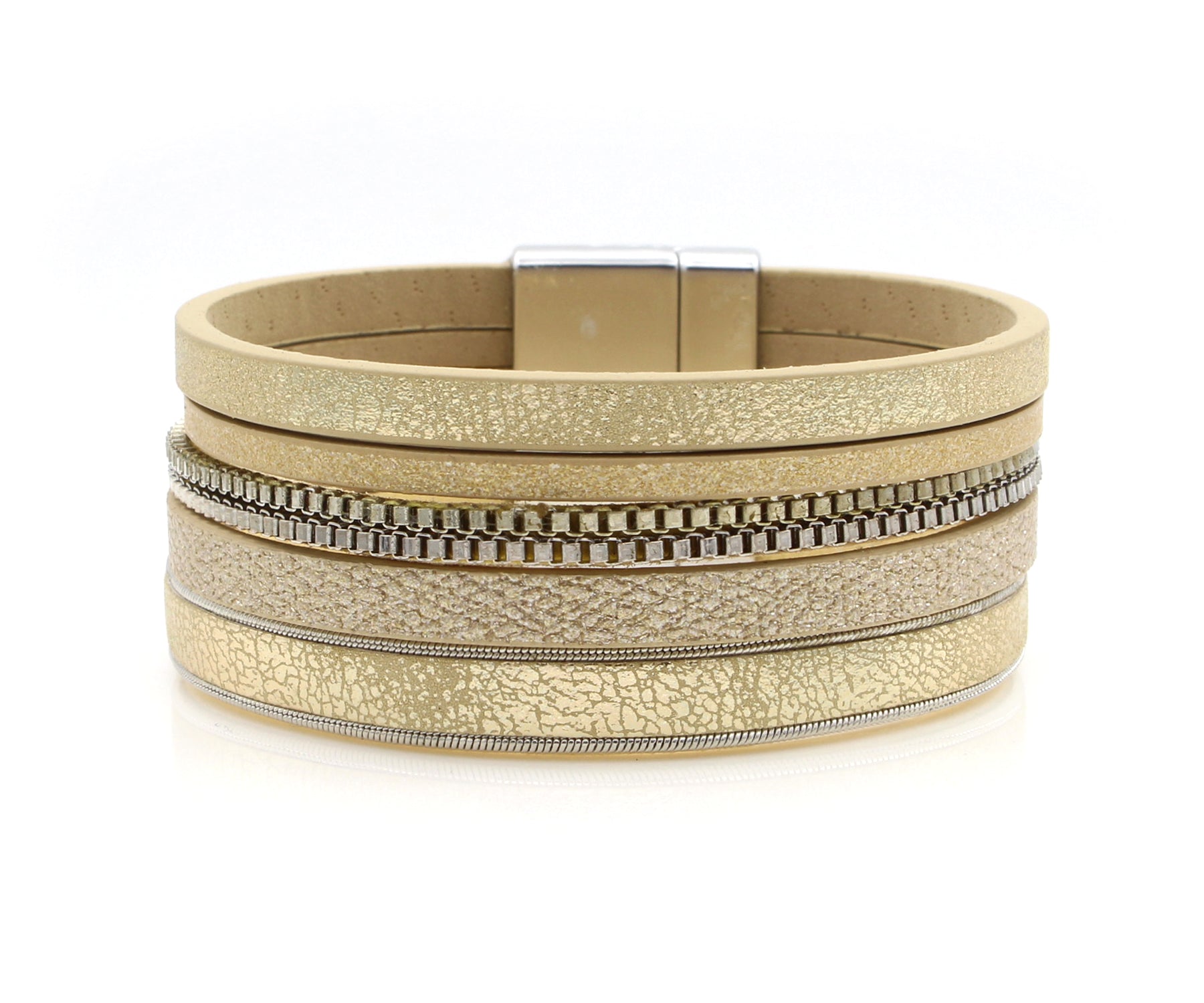 Casual Chains Matte Gold Bracelet