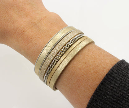 Casual Chains Matte Gold Bracelet