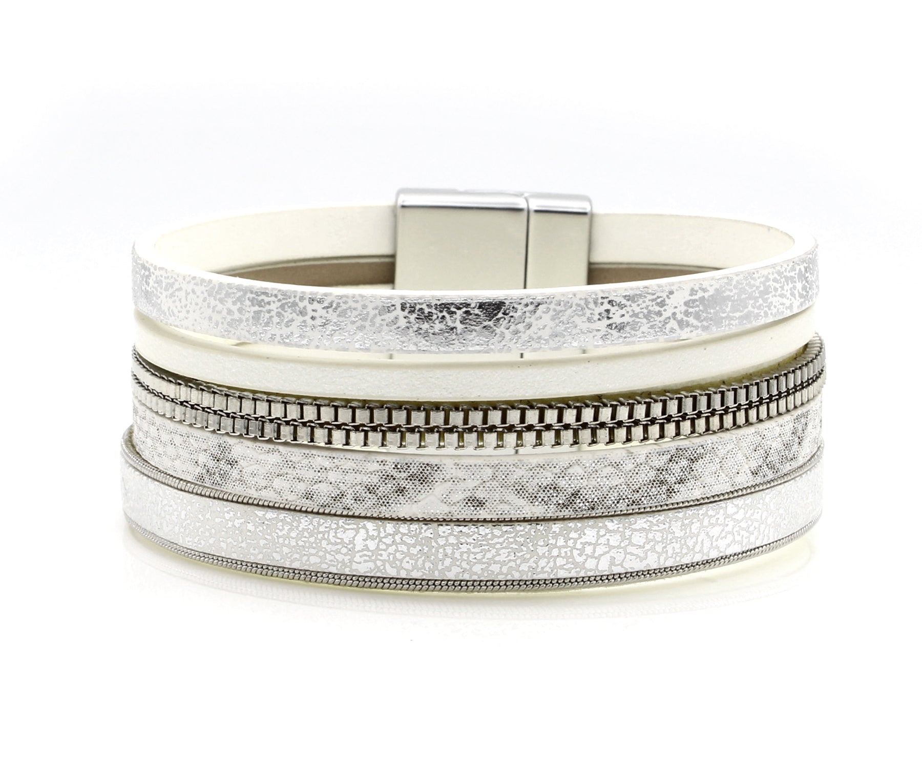 Casual Chains Matte White Bracelet