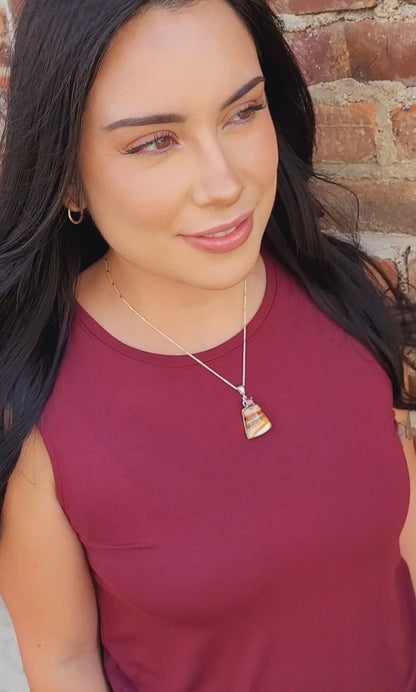 Wild Cat Montana Agate Garnet Gold Necklace
