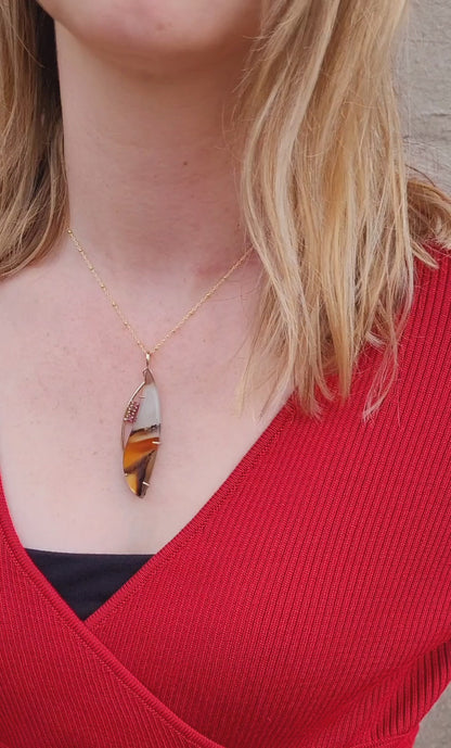Conjunto de joyas de forma libre de ágata Montana de Wild Cat