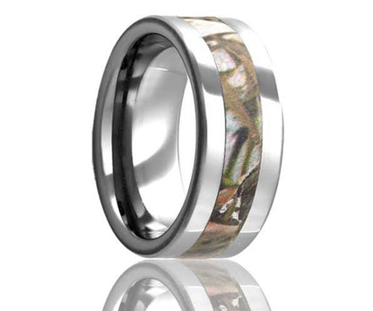 Men's Tungsten Camouflage Inlay Wedding Ring