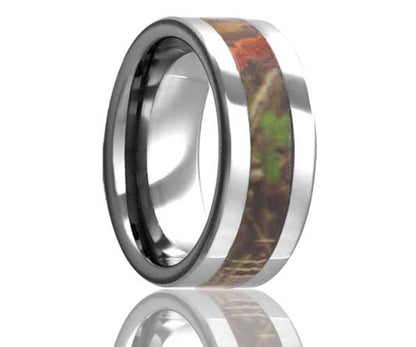 Men's Tungsten Camouflage Inlay Wedding Ring