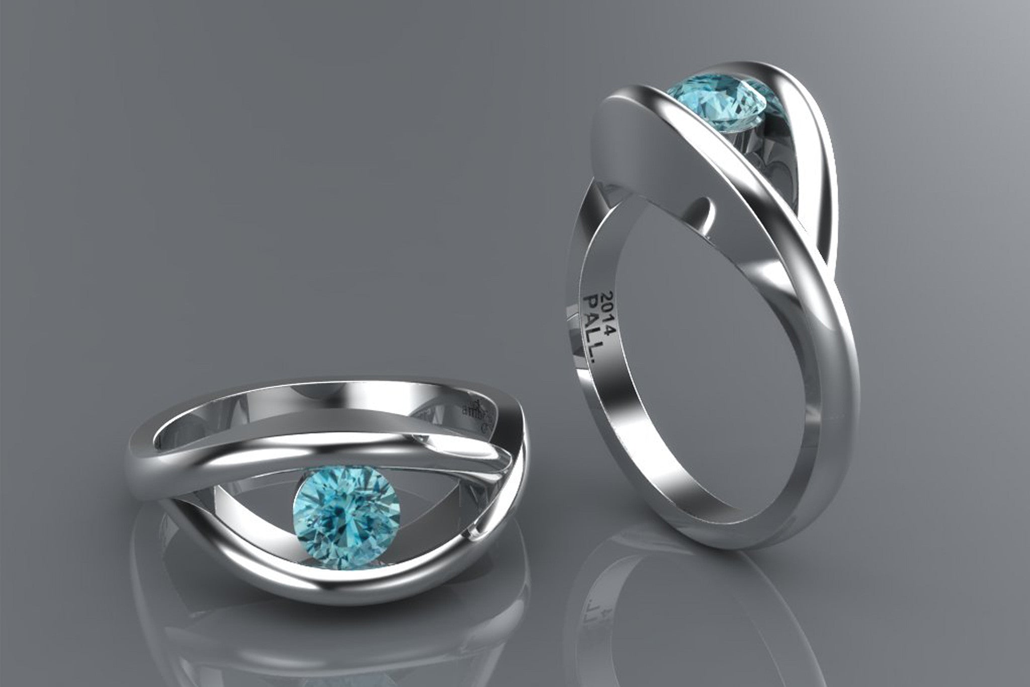 Tourmaline Solitaire Wedding Ring