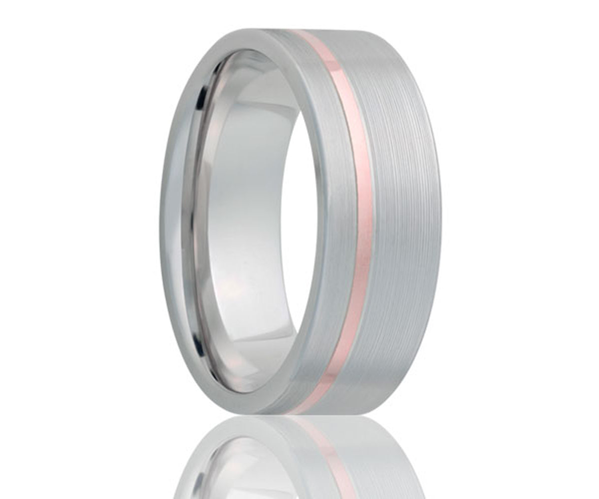 Cobalt With Rose Gold Inlay Ring