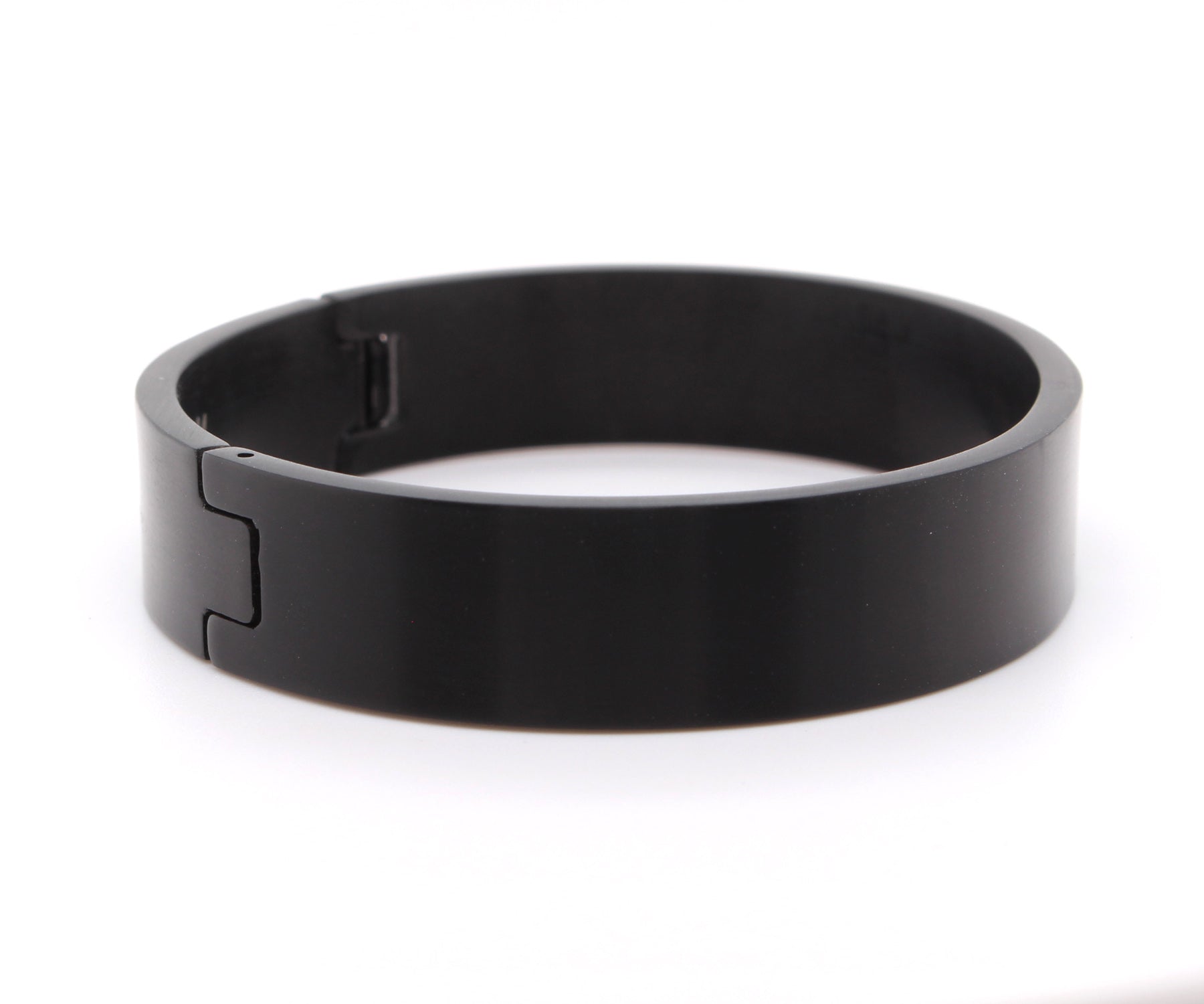 Pave Wide Black Bangle Bracelet