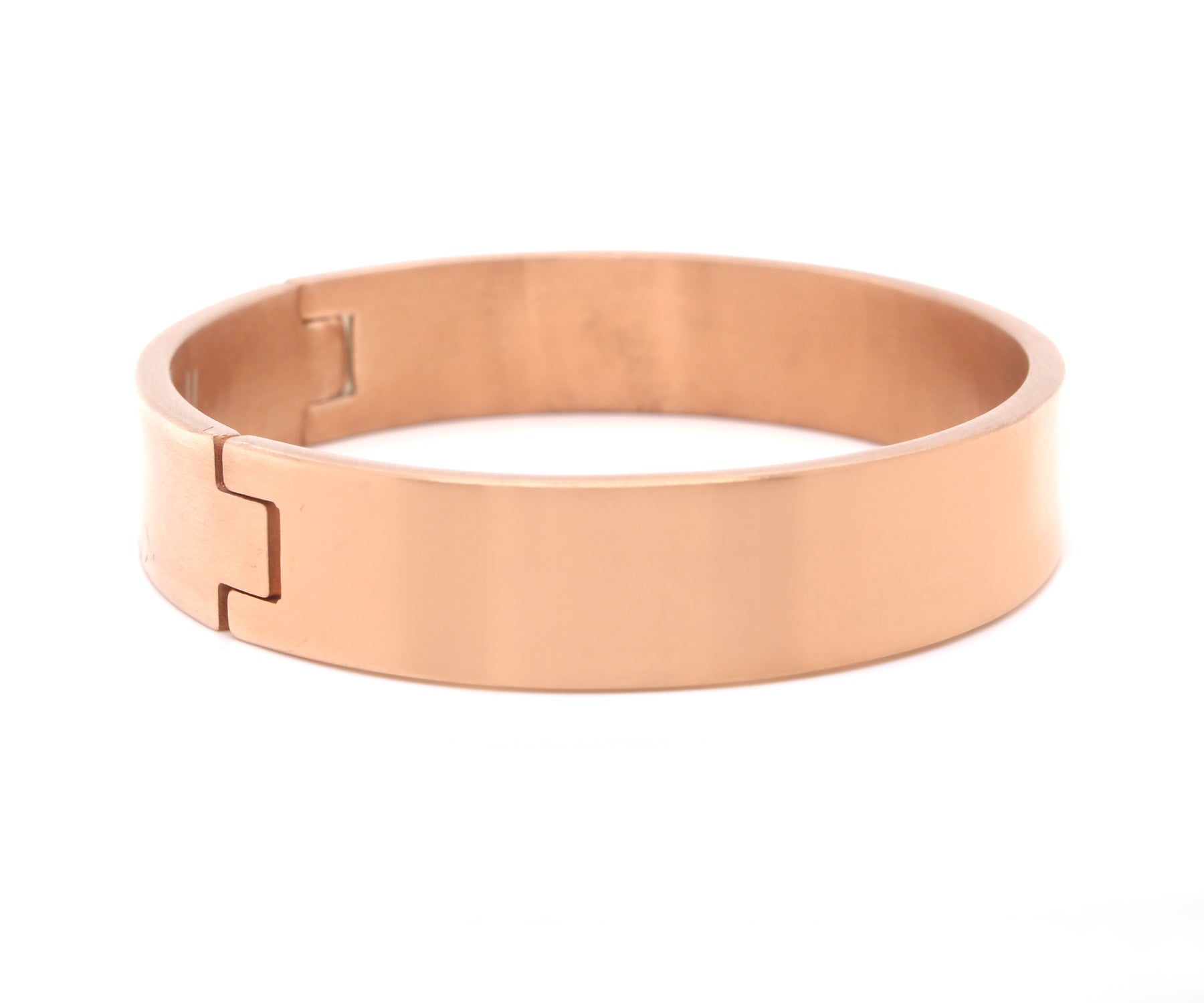 Pave Wide Rose Gold Bangle Bracelet