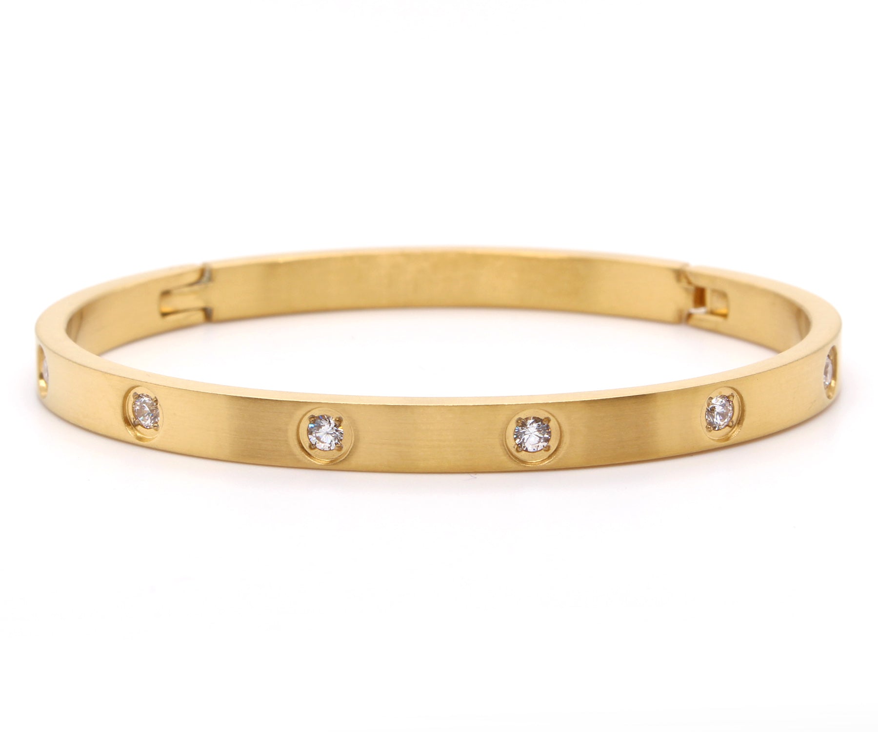 Star Bangle Narrow Gold Bracelet