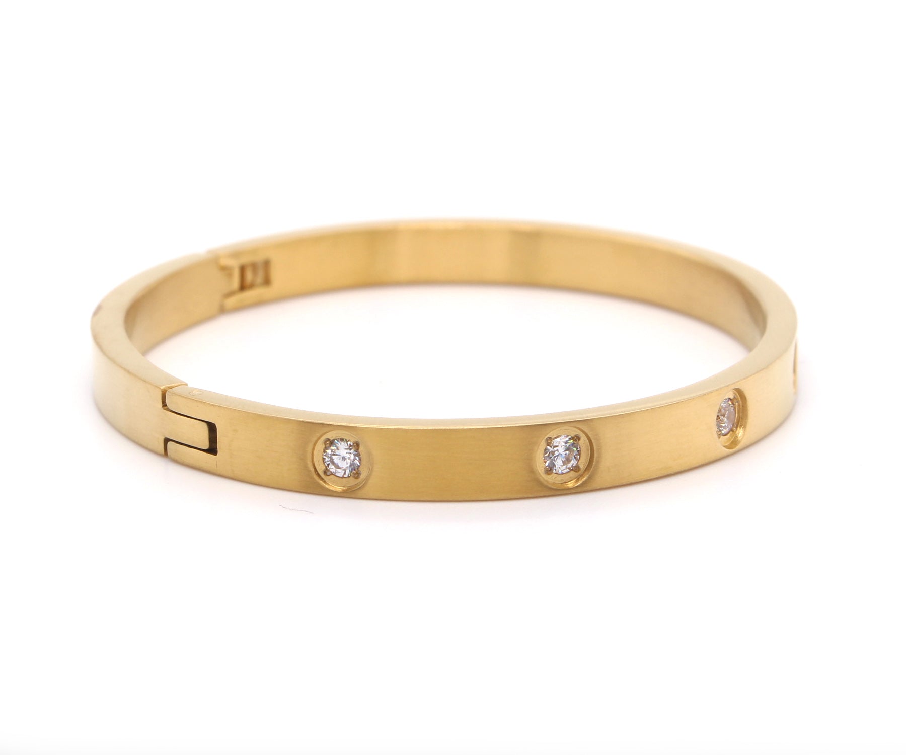 Star Bangle Narrow Gold Bracelet