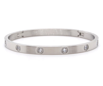 Star Bangle Narrow Stainless Steel Bracelet