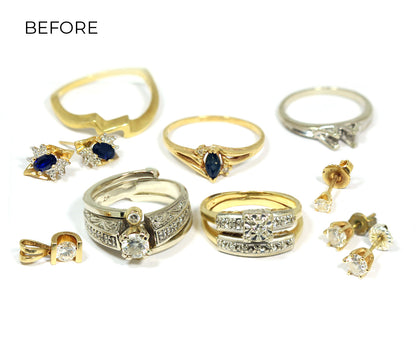 Contemporary Multirow Weave Diamond Ring Redesign