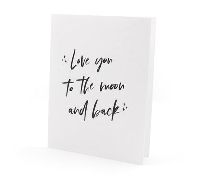 Love You to the Moon Handmade Greeting Card