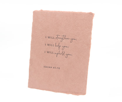 He Will Strengthen You Handmade Greeting Card