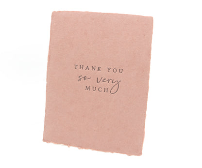 Thank You Very Much Handmade Greeting Card