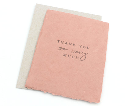 Thank You Very Much Handmade Greeting Card