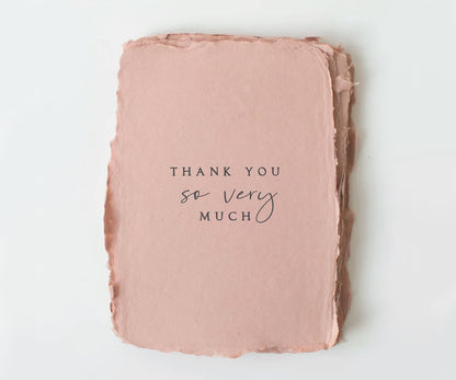 Thank You Very Much Handmade Greeting Card