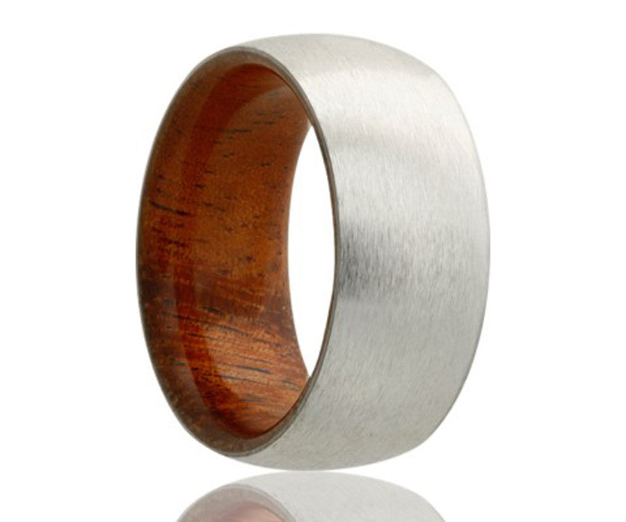 Cobalt Koa Wood Inlay Ring