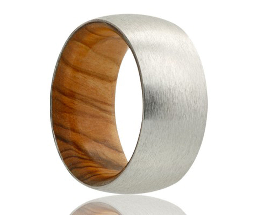 Cobalt Olive Wood Inlay Ring