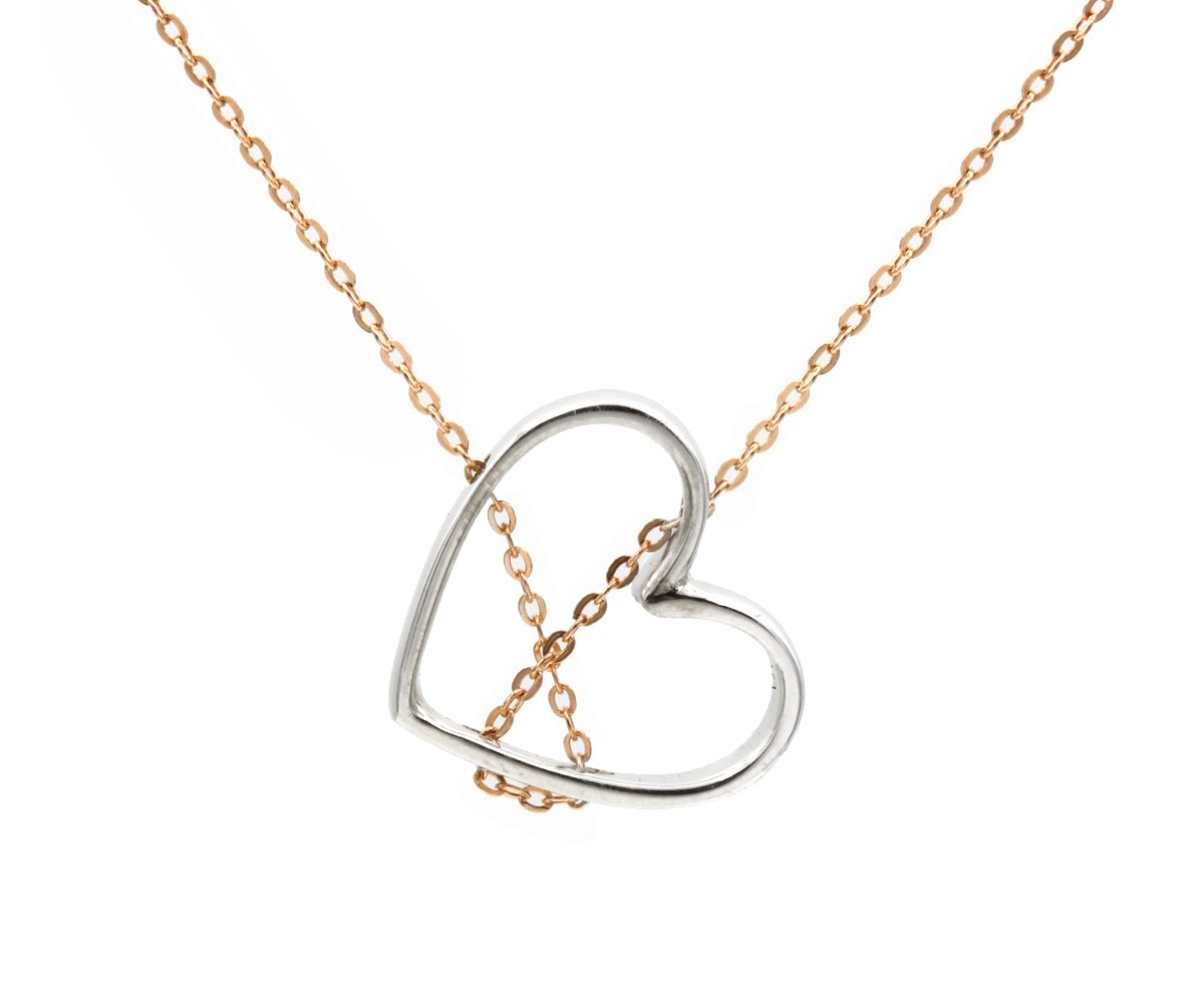 Cross My Heart Sterling Silver Necklace