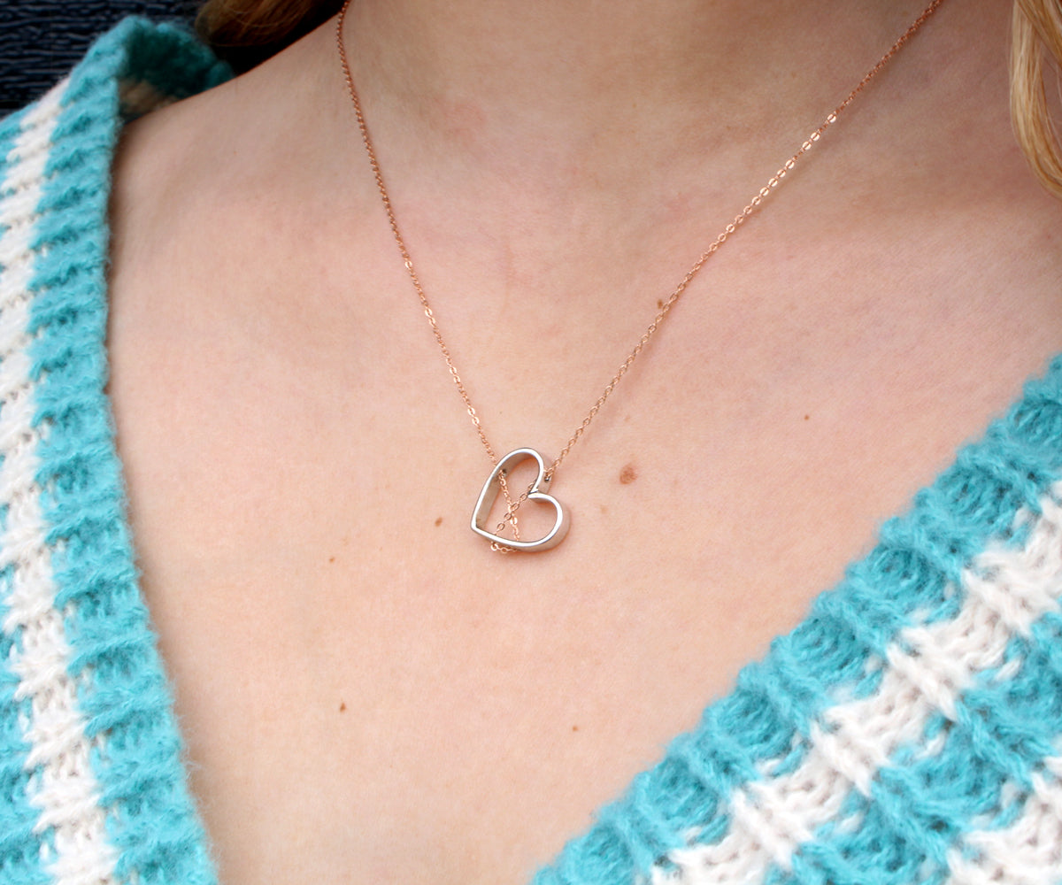 Cross My Heart Sterling Silver Necklace
