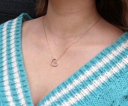 Cross My Heart Sterling Silver Necklace