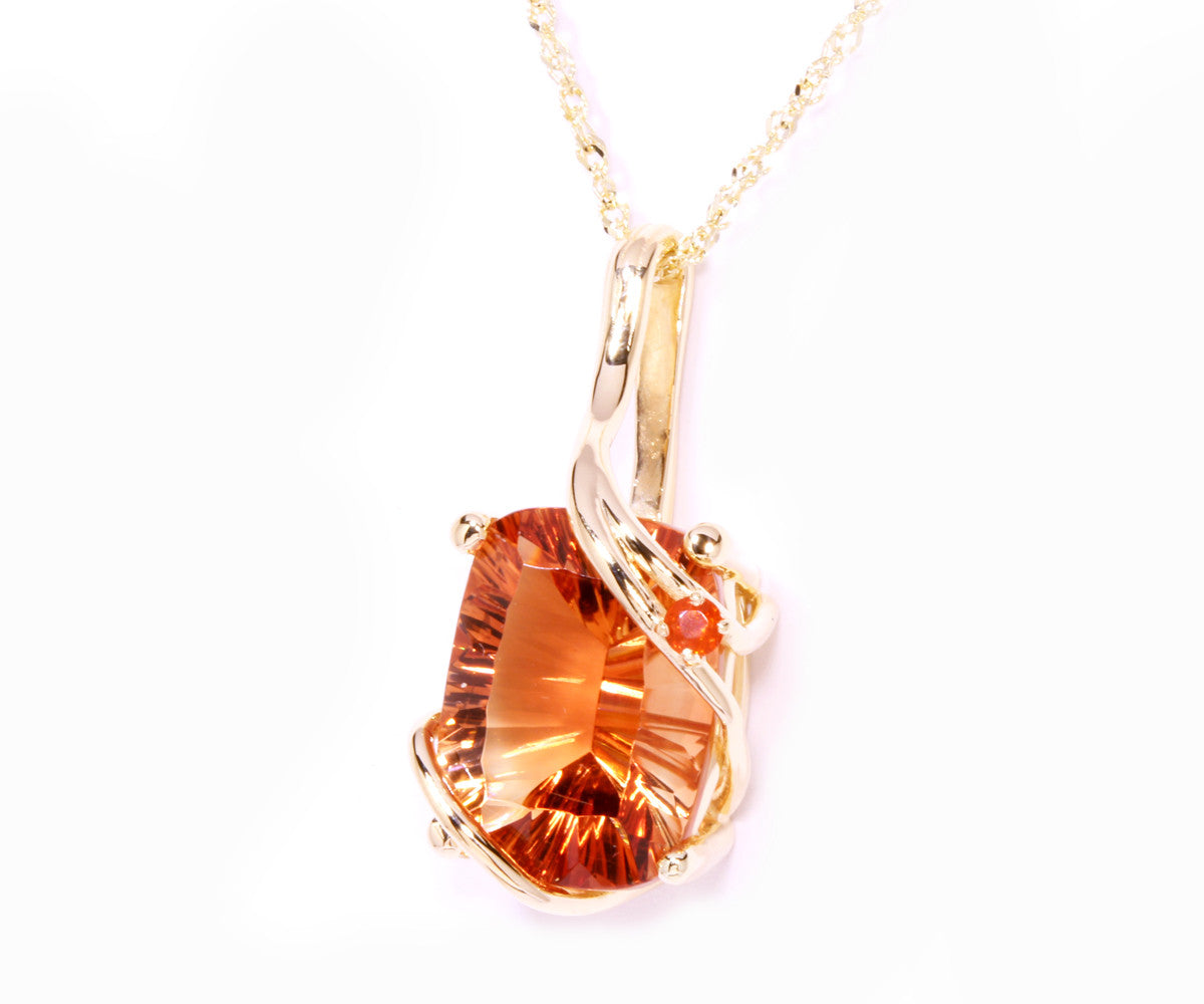 Sunstone and Fire Mexican Opal Necklace