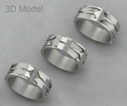 Anillo de bodas personalizado exclusivo para hombre