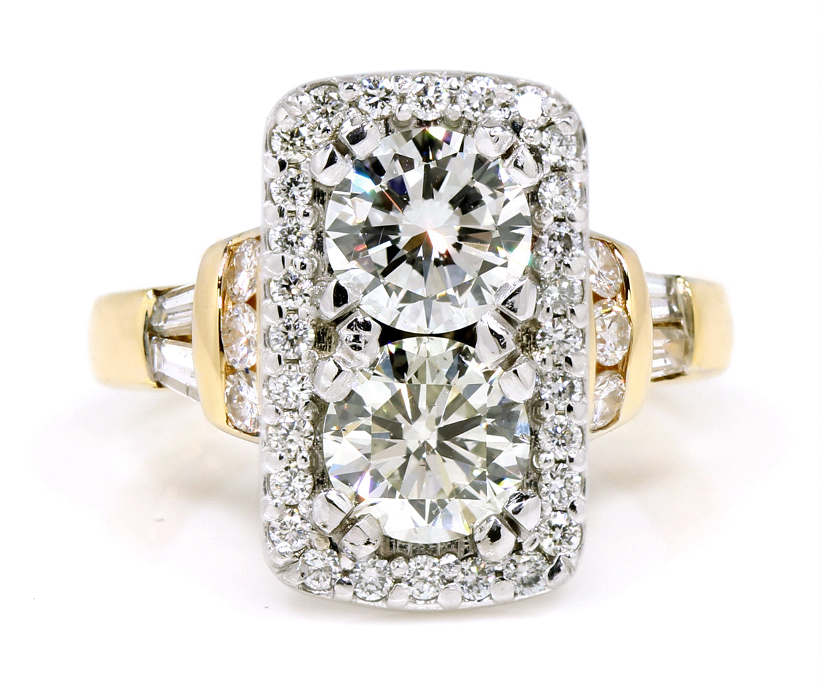 Cushion Double Halo Wedding Ring Redesign