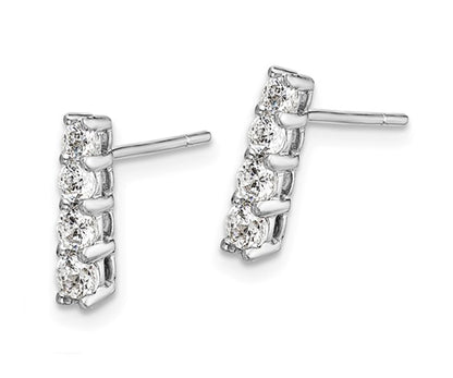 Graduated Bar Diamond Earrings