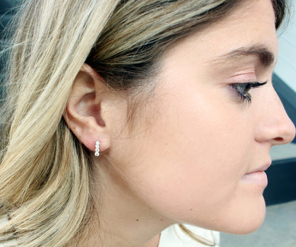 Graduated Bar Diamond Earrings