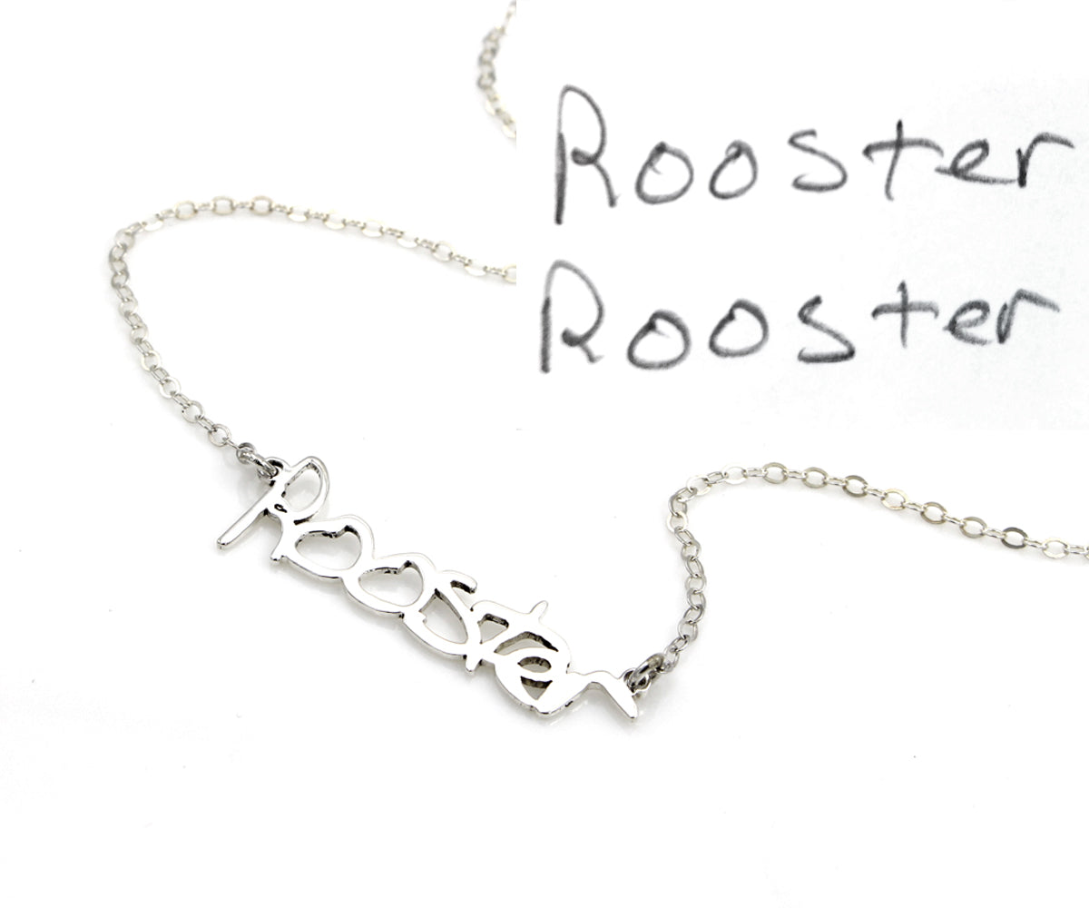 Collar con firma de recuerdo, manuscrito y recortado