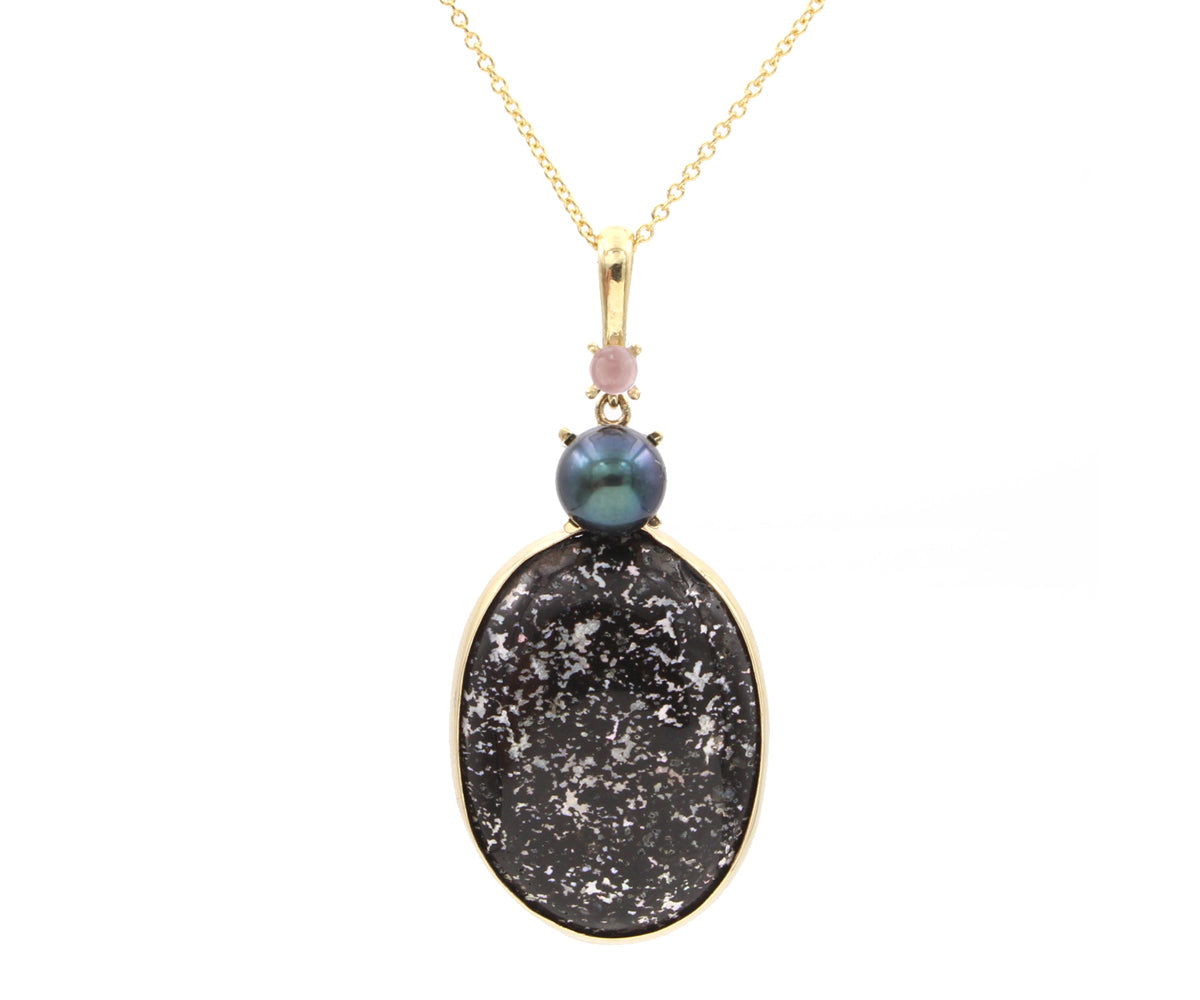 Leopard Opal and Pearl Gold Jewelry Set