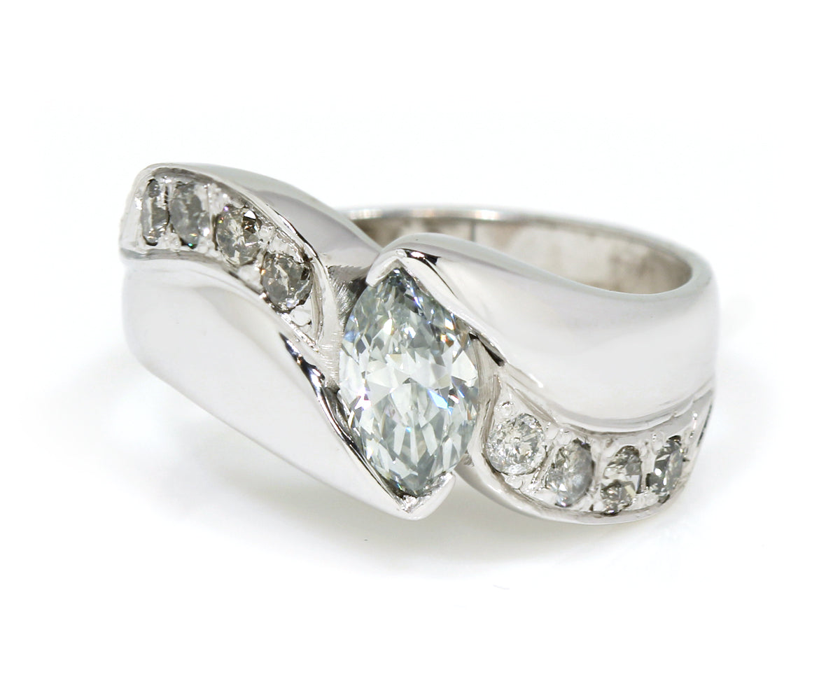 Marquise Diamond Wedding Ring Restoration