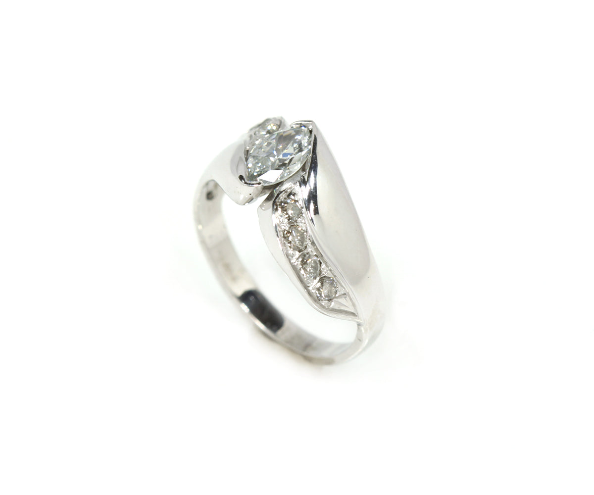 Marquise Diamond Wedding Ring Restoration