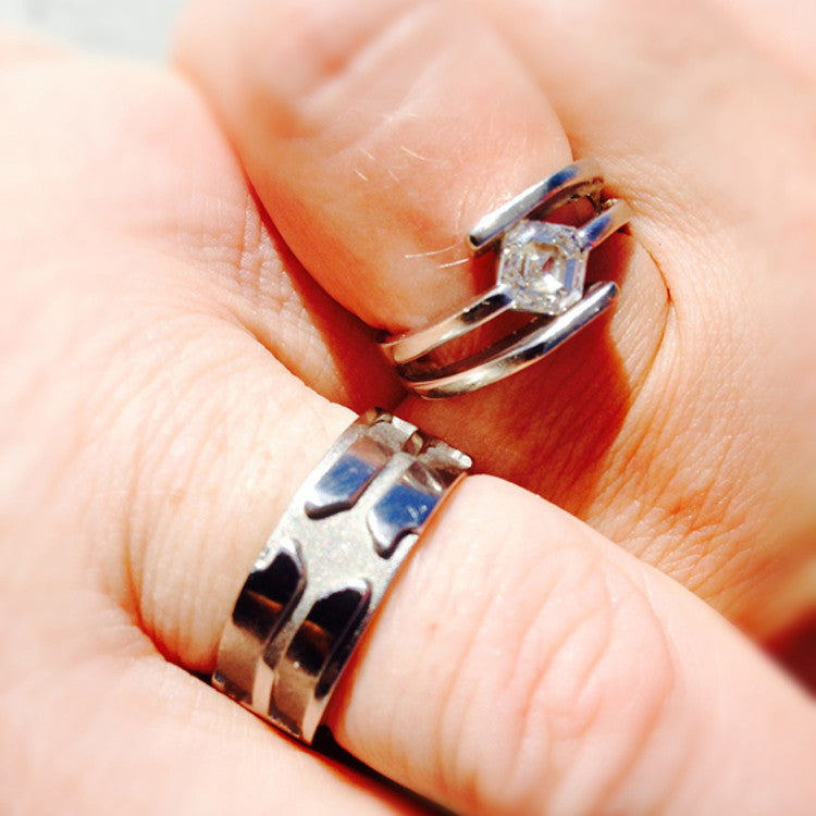 Anillo de bodas personalizado exclusivo para hombre