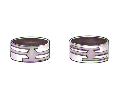 Anillo de bodas personalizado exclusivo para hombre